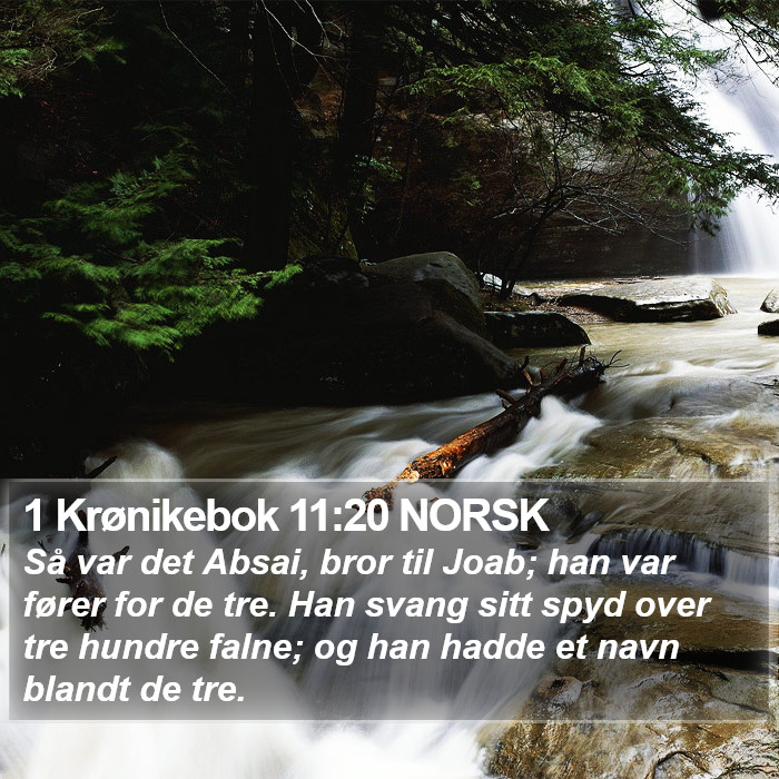 1 Krønikebok 11:20 NORSK Bible Study