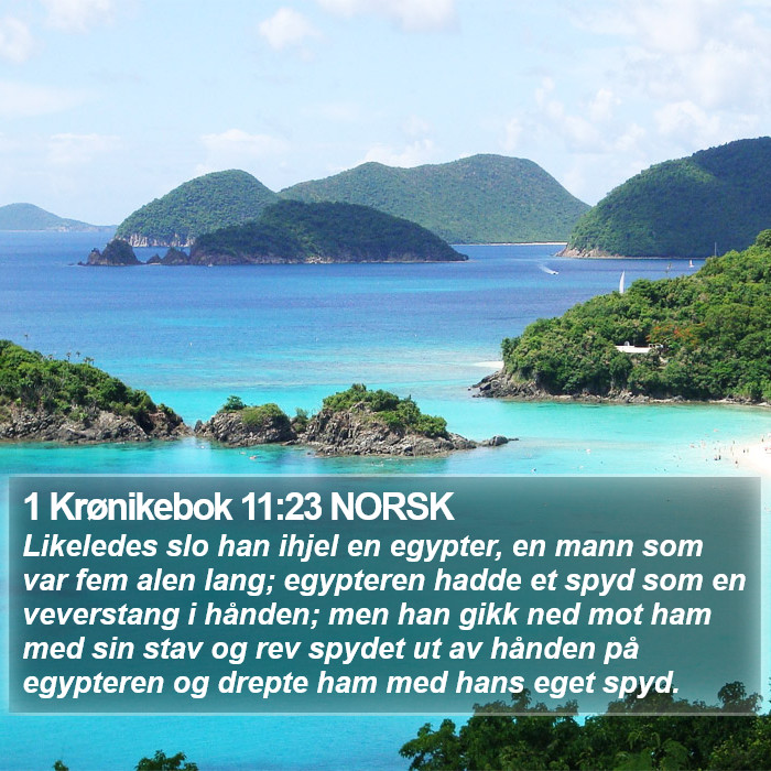 1 Krønikebok 11:23 NORSK Bible Study
