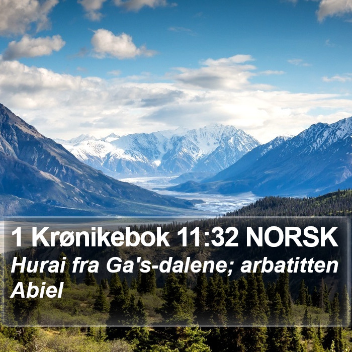 1 Krønikebok 11:32 NORSK Bible Study