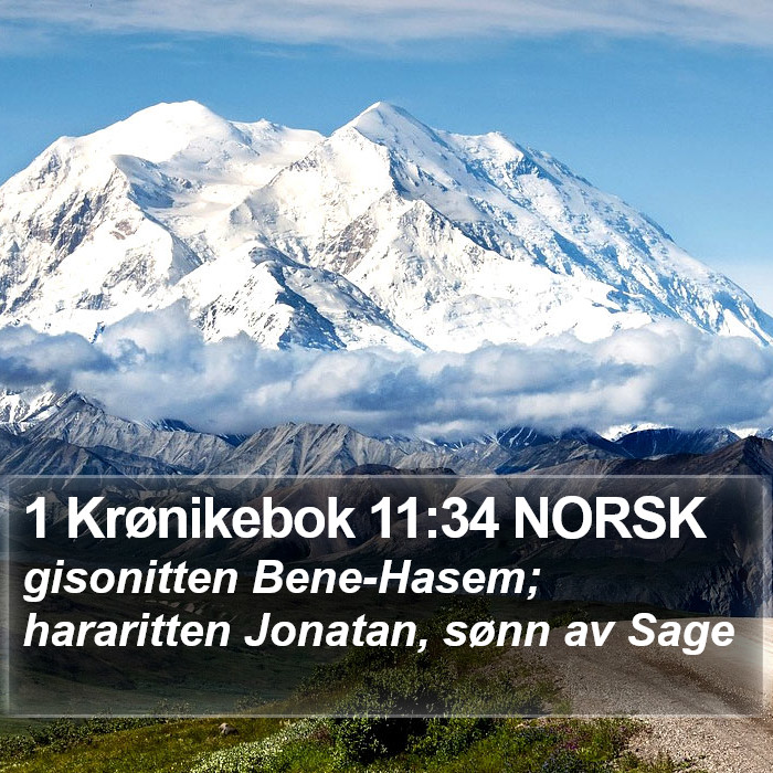 1 Krønikebok 11:34 NORSK Bible Study