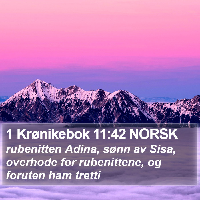 1 Krønikebok 11:42 NORSK Bible Study