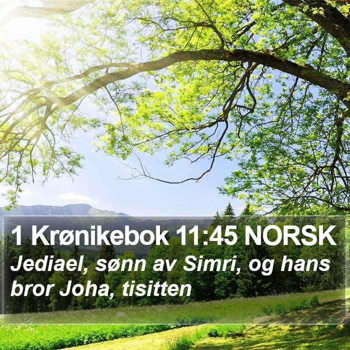 1 Krønikebok 11:45 NORSK Bible Study