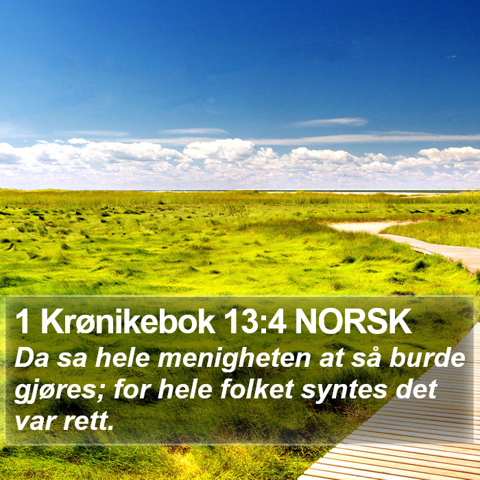 1 Krønikebok 13:4 NORSK Bible Study