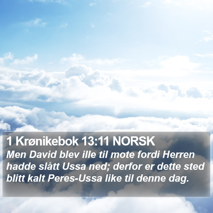 1 Krønikebok 13:11 NORSK Bible Study