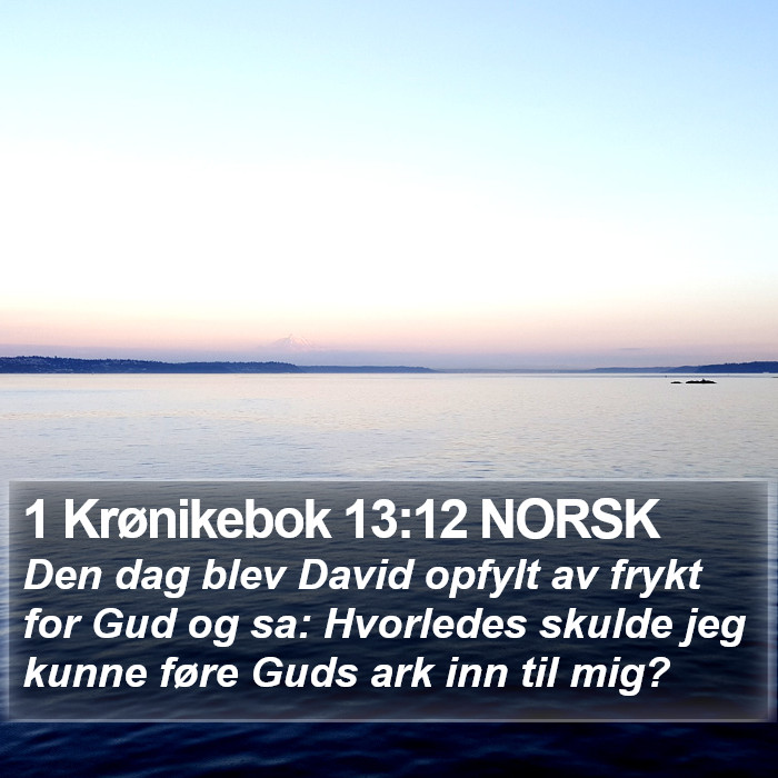 1 Krønikebok 13:12 NORSK Bible Study