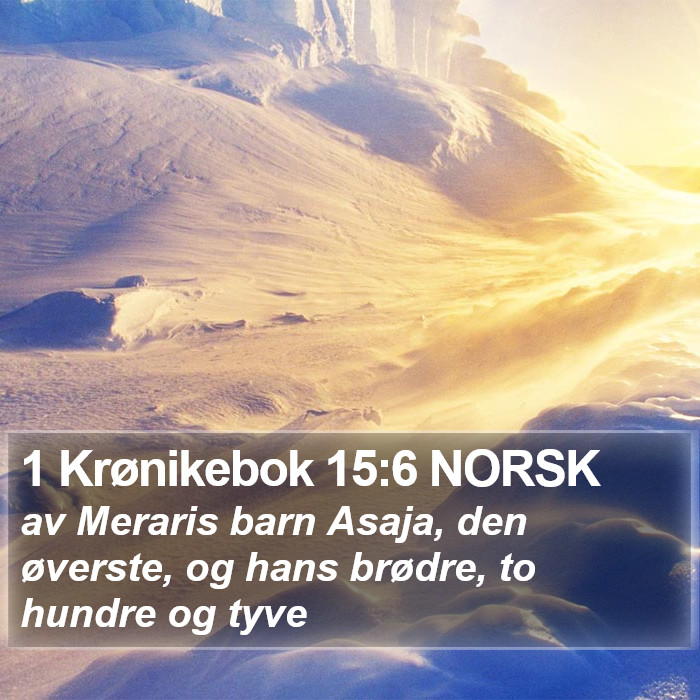 1 Krønikebok 15:6 NORSK Bible Study