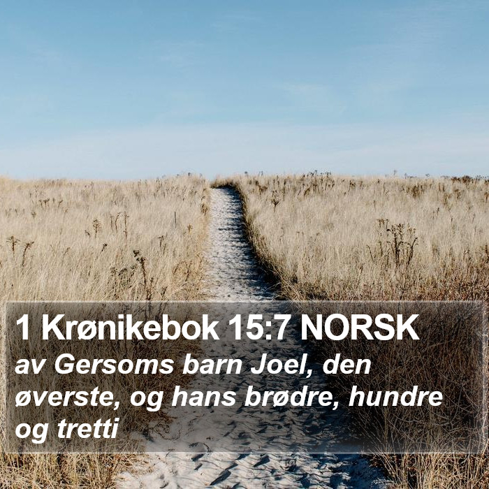 1 Krønikebok 15:7 NORSK Bible Study