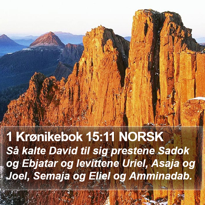 1 Krønikebok 15:11 NORSK Bible Study