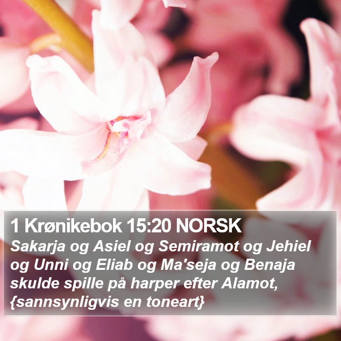 1 Krønikebok 15:20 NORSK Bible Study