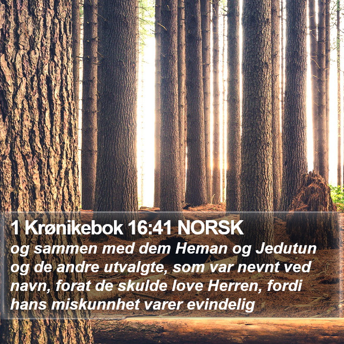 1 Krønikebok 16:41 NORSK Bible Study