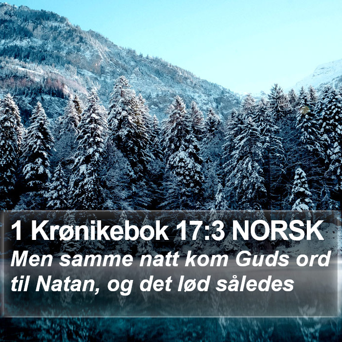 1 Krønikebok 17:3 NORSK Bible Study