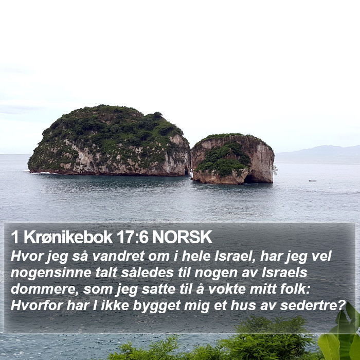 1 Krønikebok 17:6 NORSK Bible Study