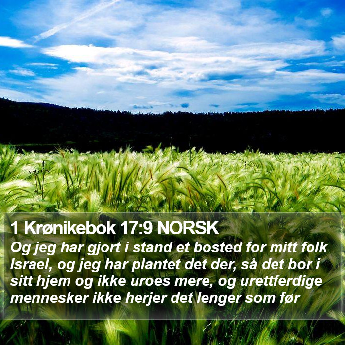 1 Krønikebok 17:9 NORSK Bible Study