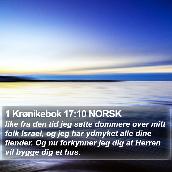 1 Krønikebok 17:10 NORSK Bible Study