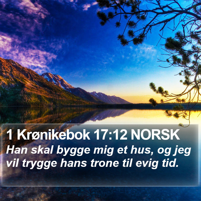 1 Krønikebok 17:12 NORSK Bible Study