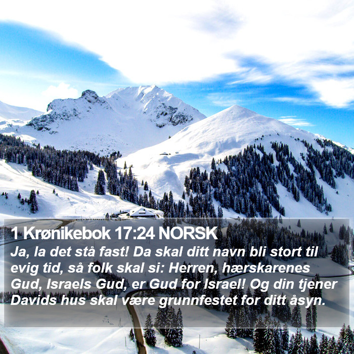 1 Krønikebok 17:24 NORSK Bible Study