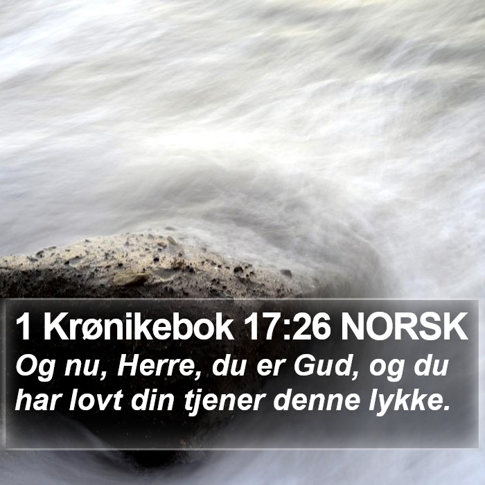 1 Krønikebok 17:26 NORSK Bible Study