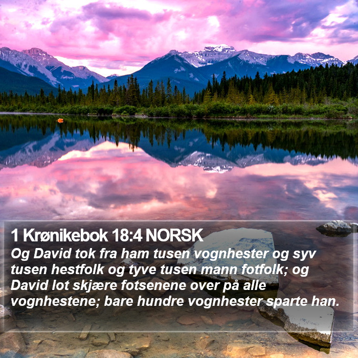 1 Krønikebok 18:4 NORSK Bible Study