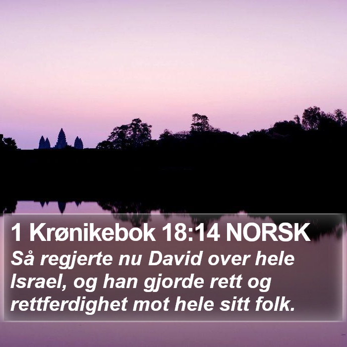 1 Krønikebok 18:14 NORSK Bible Study