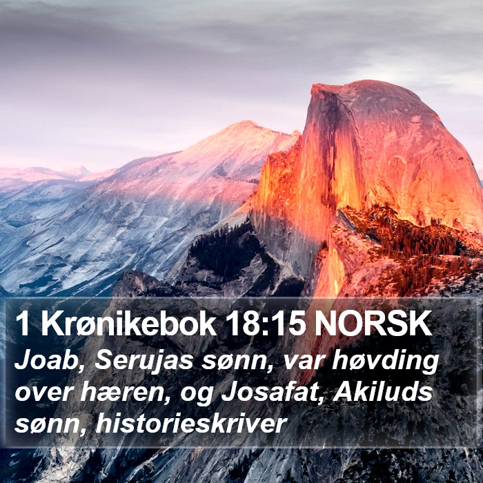 1 Krønikebok 18:15 NORSK Bible Study