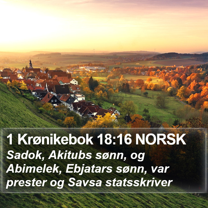 1 Krønikebok 18:16 NORSK Bible Study