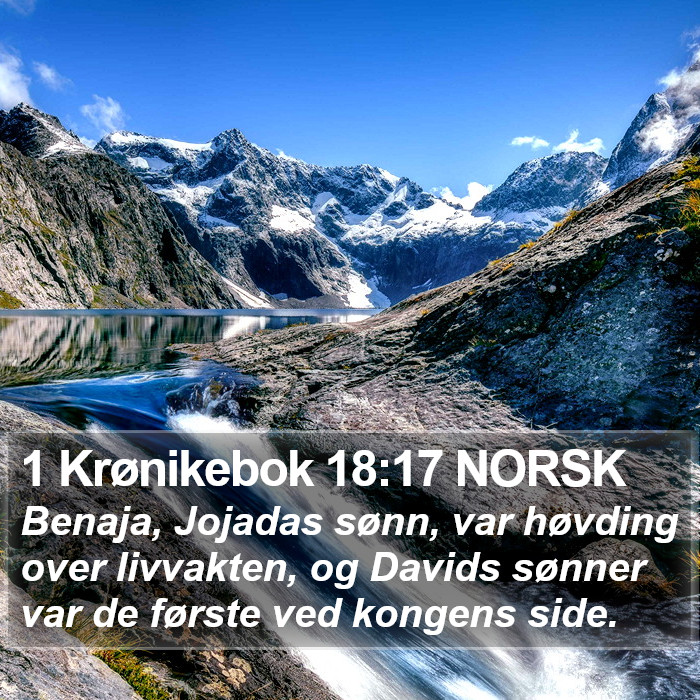 1 Krønikebok 18:17 NORSK Bible Study