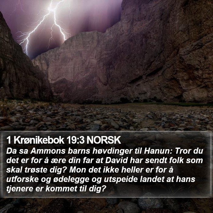 1 Krønikebok 19:3 NORSK Bible Study