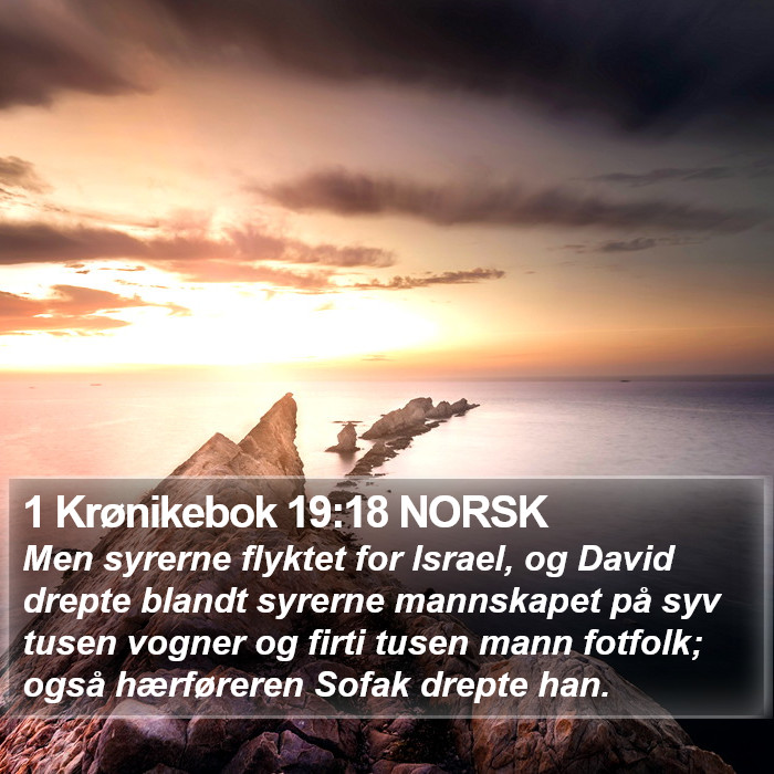 1 Krønikebok 19:18 NORSK Bible Study