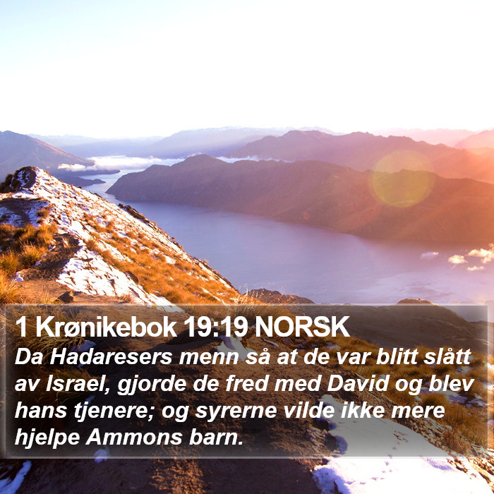 1 Krønikebok 19:19 NORSK Bible Study