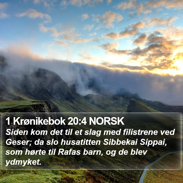 1 Krønikebok 20:4 NORSK Bible Study