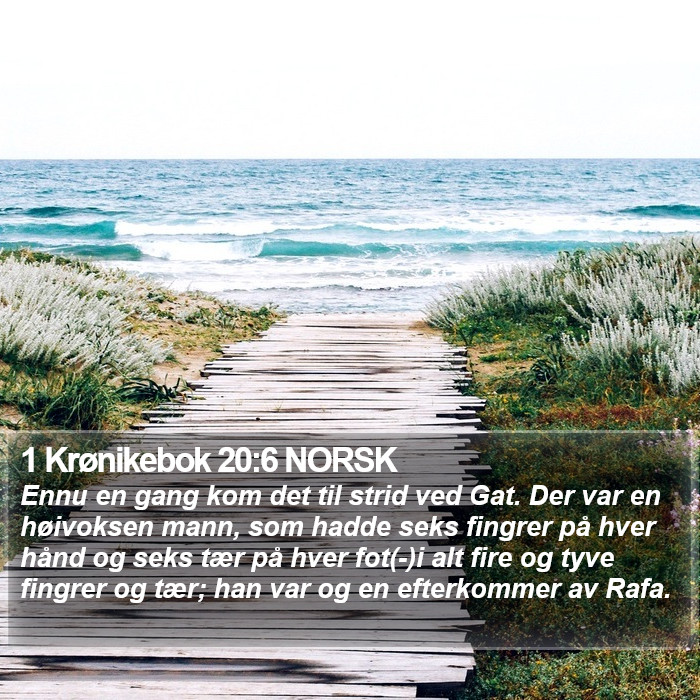 1 Krønikebok 20:6 NORSK Bible Study