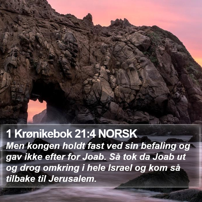 1 Krønikebok 21:4 NORSK Bible Study