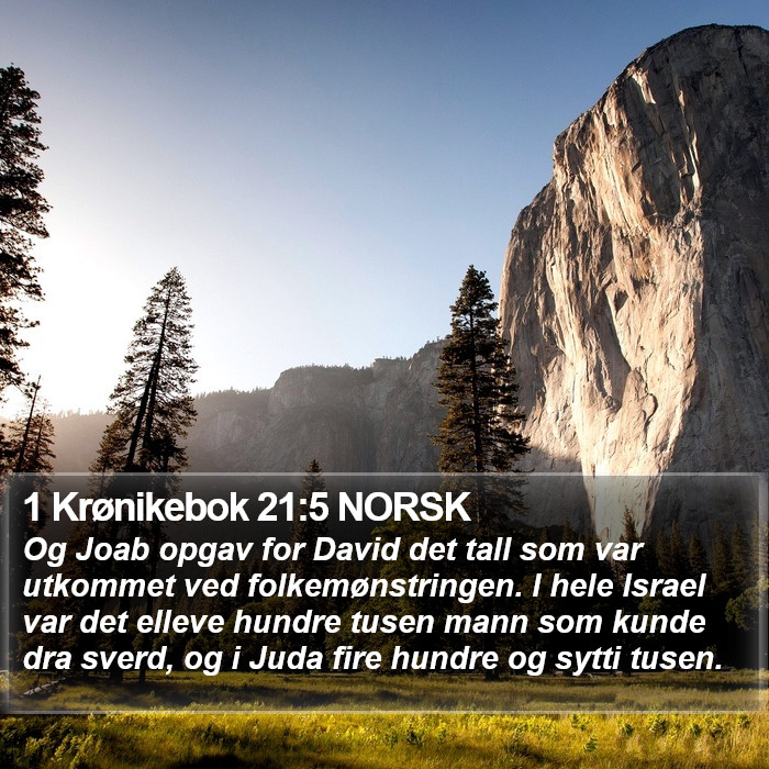 1 Krønikebok 21:5 NORSK Bible Study