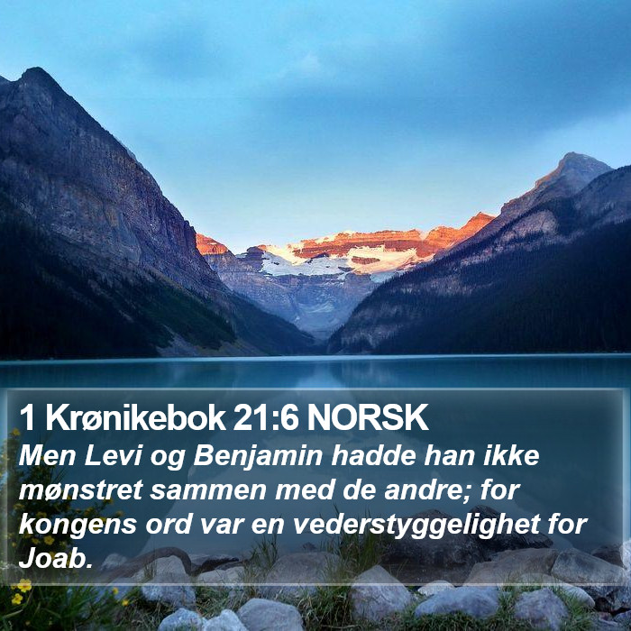 1 Krønikebok 21:6 NORSK Bible Study