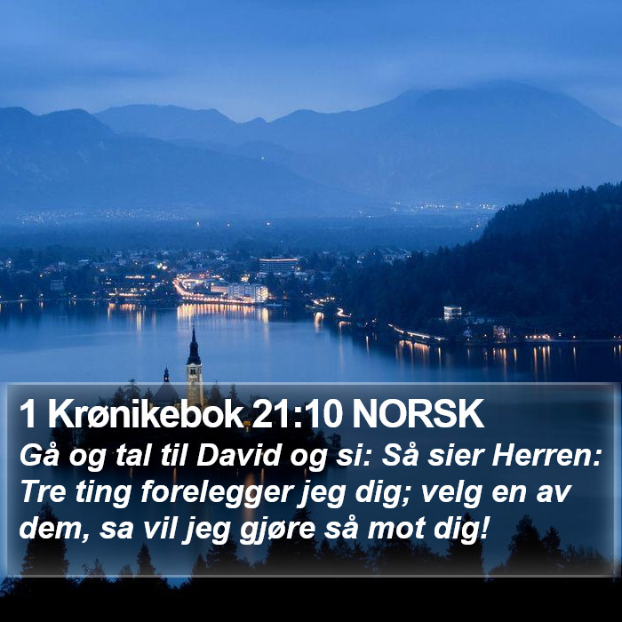 1 Krønikebok 21:10 NORSK Bible Study