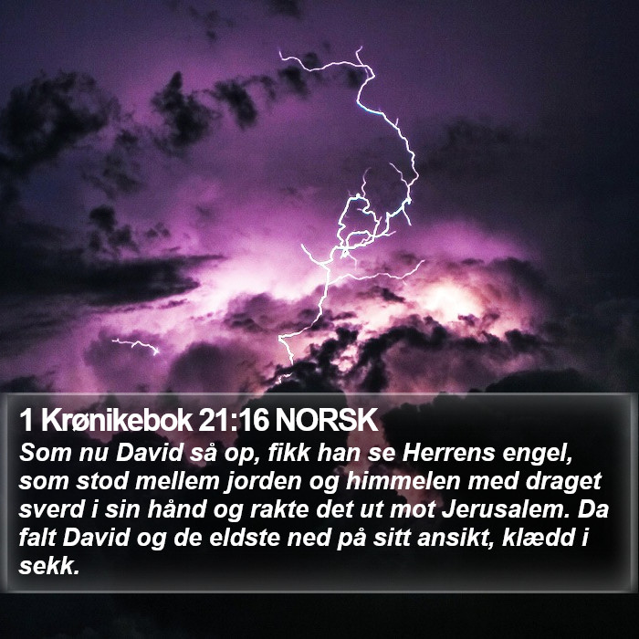 1 Krønikebok 21:16 NORSK Bible Study