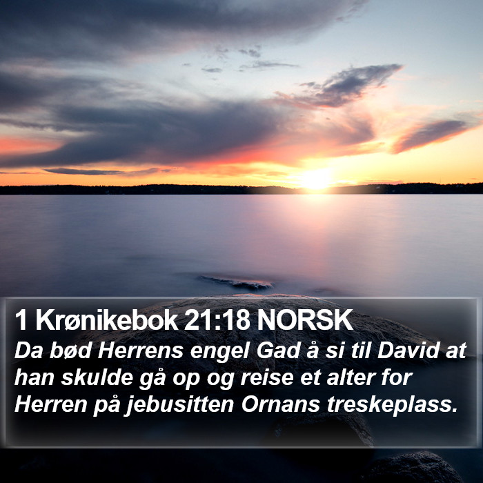 1 Krønikebok 21:18 NORSK Bible Study