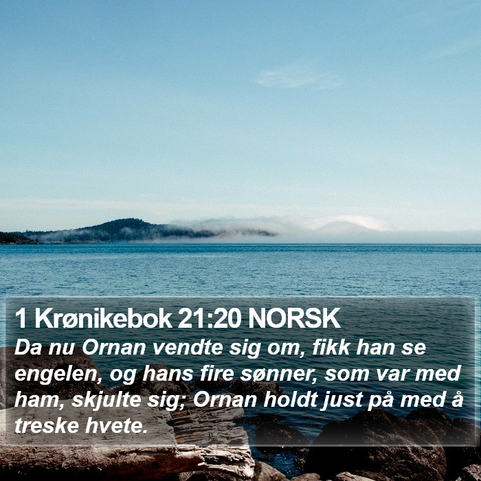 1 Krønikebok 21:20 NORSK Bible Study