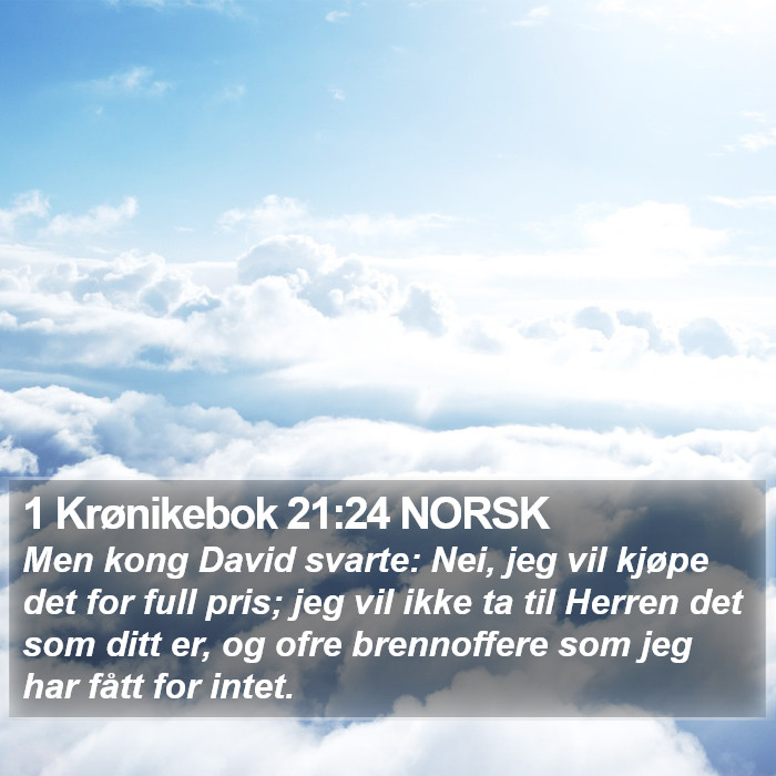1 Krønikebok 21:24 NORSK Bible Study