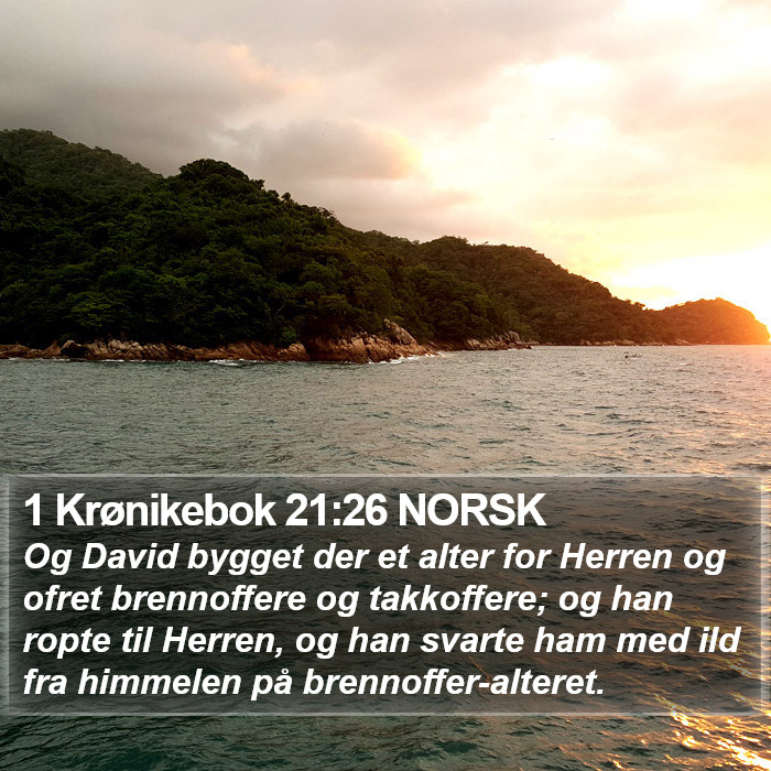 1 Krønikebok 21:26 NORSK Bible Study
