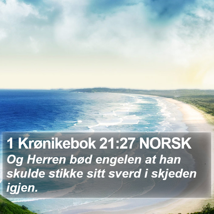 1 Krønikebok 21:27 NORSK Bible Study
