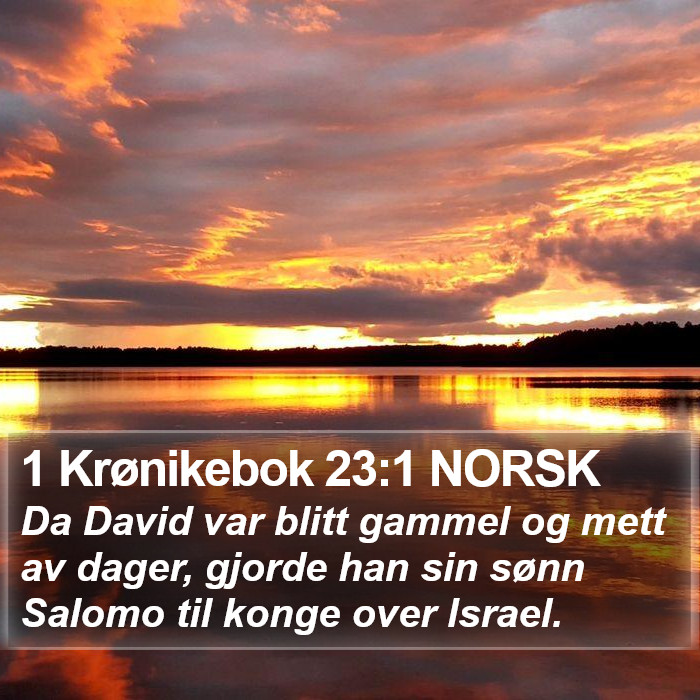 1 Krønikebok 23:1 NORSK Bible Study