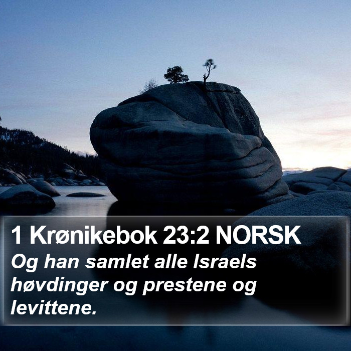 1 Krønikebok 23:2 NORSK Bible Study