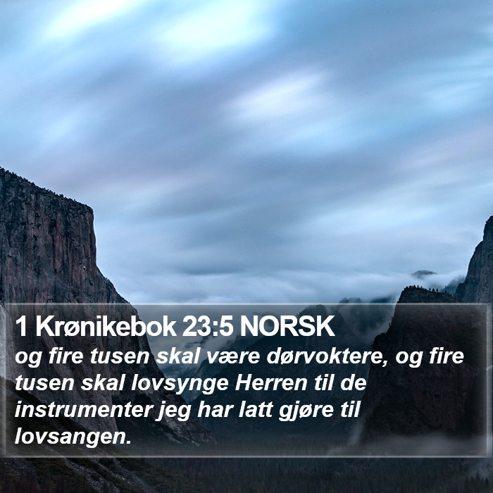 1 Krønikebok 23:5 NORSK Bible Study