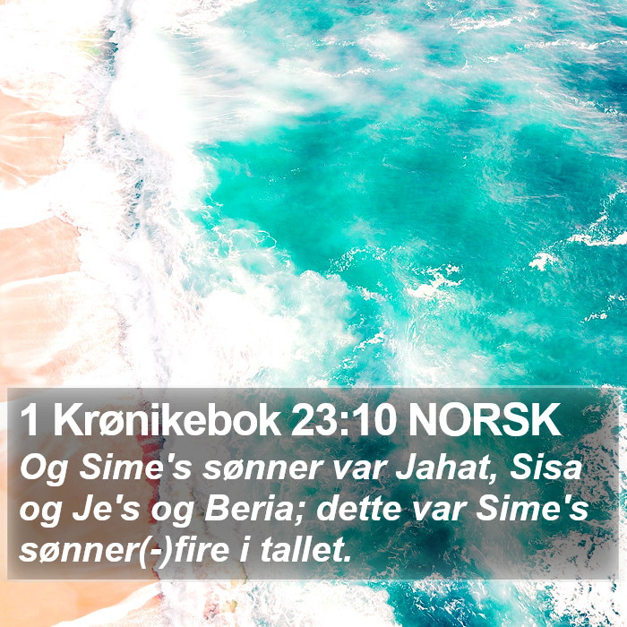 1 Krønikebok 23:10 NORSK Bible Study