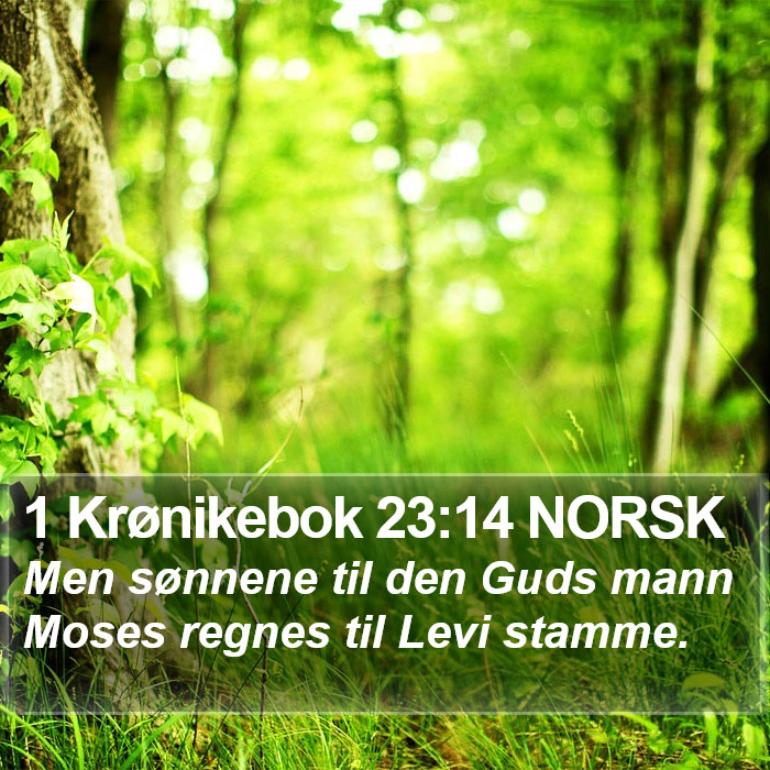 1 Krønikebok 23:14 NORSK Bible Study