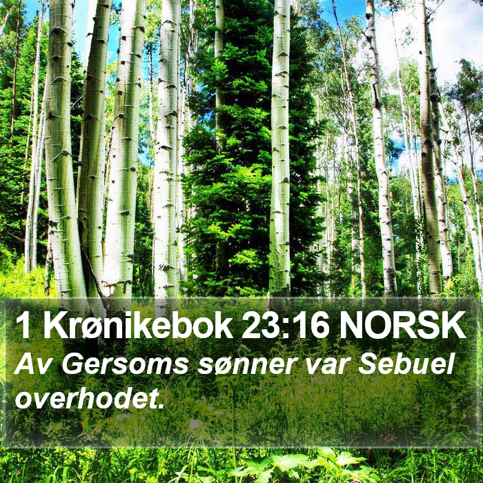 1 Krønikebok 23:16 NORSK Bible Study
