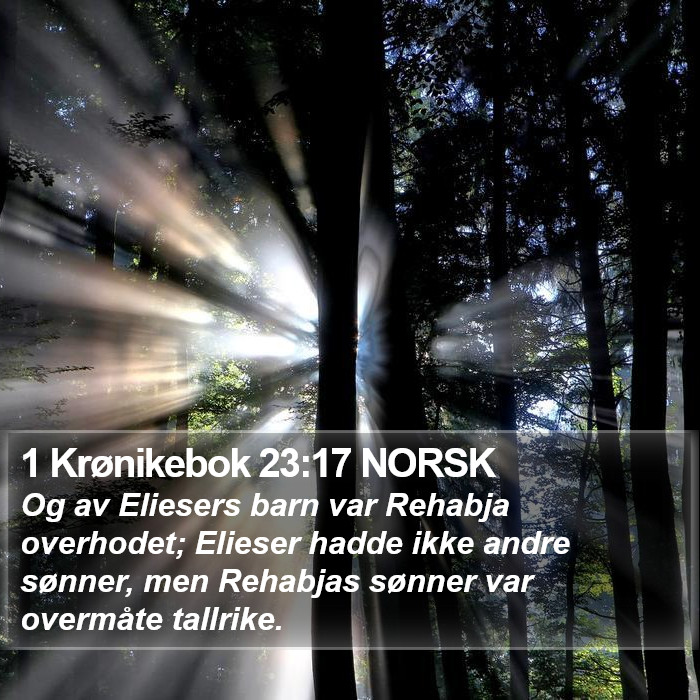 1 Krønikebok 23:17 NORSK Bible Study