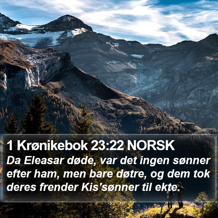 1 Krønikebok 23:22 NORSK Bible Study