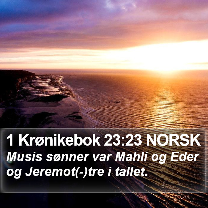 1 Krønikebok 23:23 NORSK Bible Study